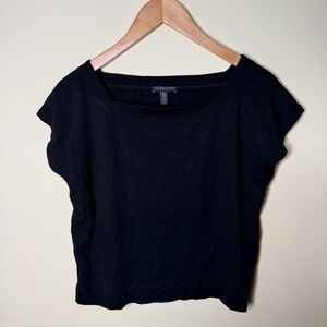 Eileen Fisher Women’s Square Neck Flowy Short Sleeve Blouse Petite Small